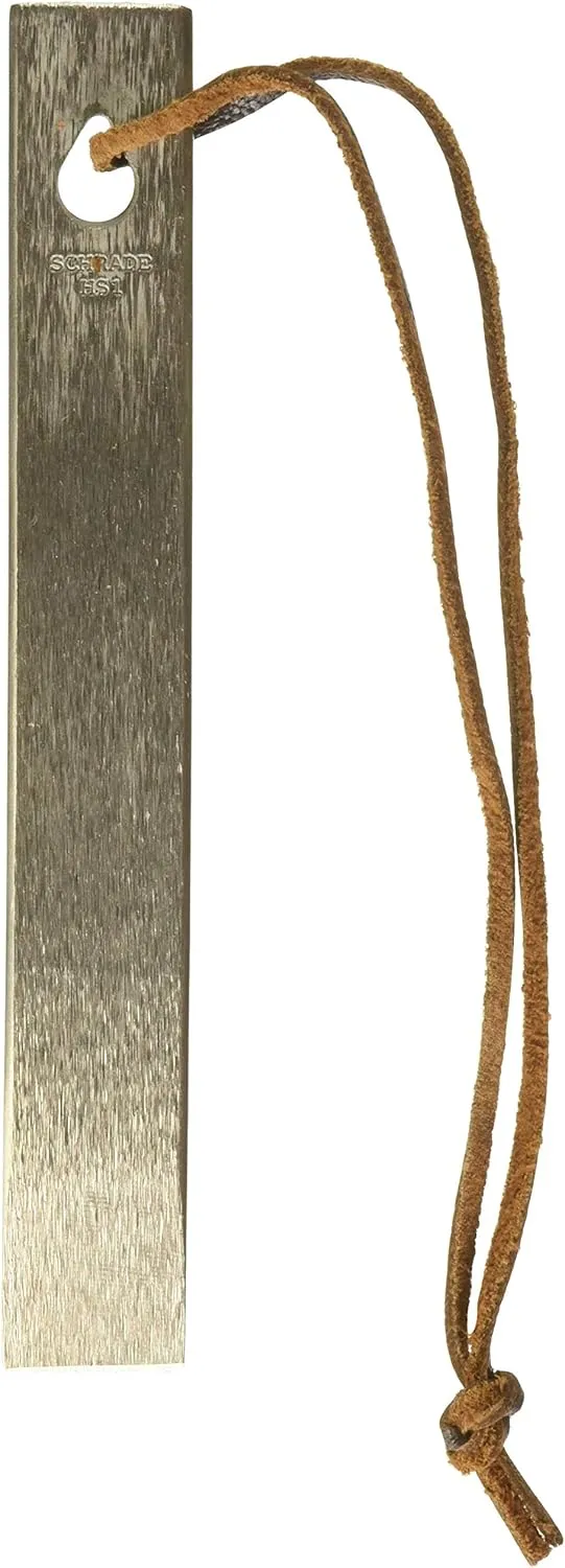 Old Timer HS1 Honesteel with Steel Construction and Brown Leather Sheath for Blades, Knives and Tools for Outdoor, Survival, Hunting and Camping