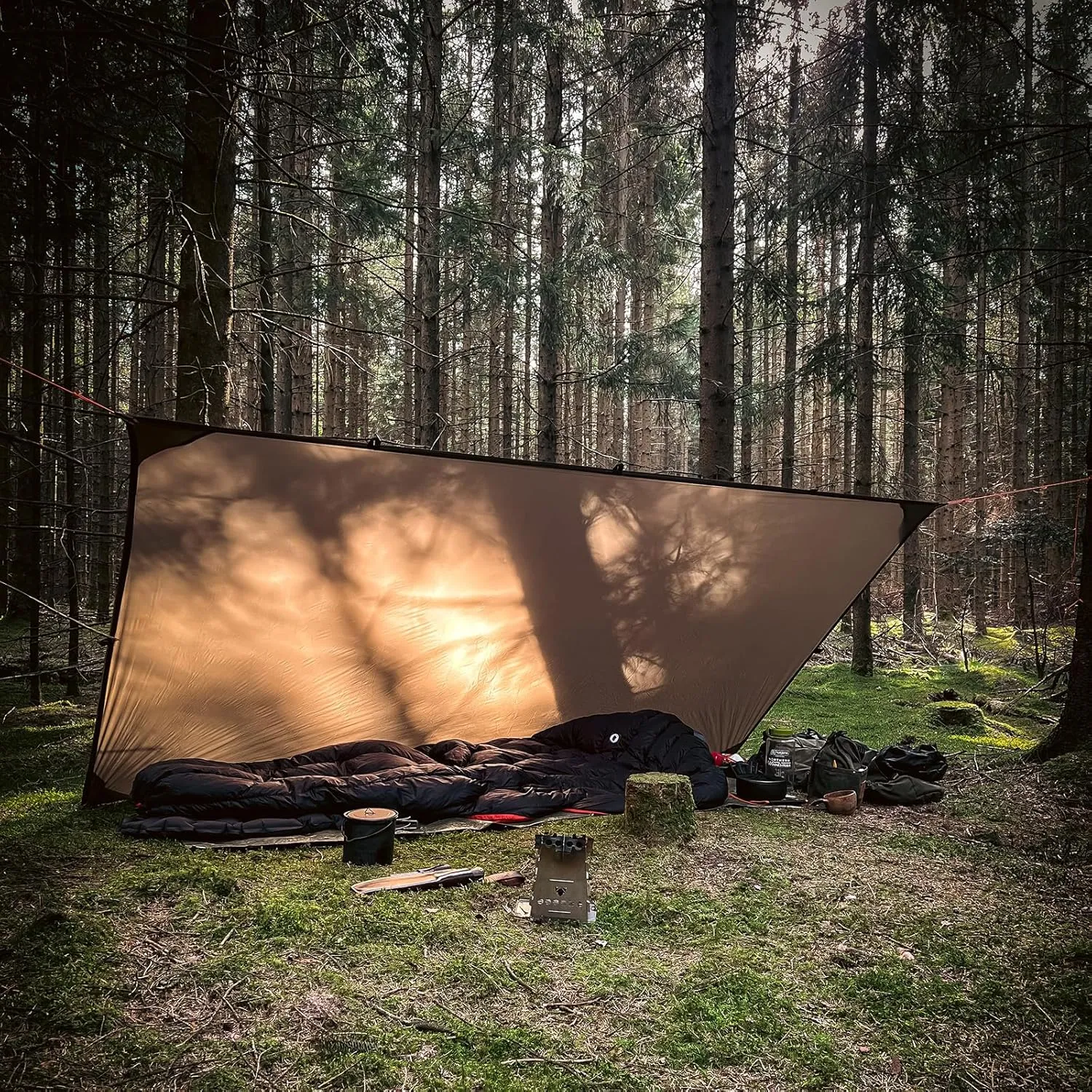 Onewind Tent Footprint, 4000mm Waterproof Rate PU Coating, 98" *55" Ultralight Camping Tarp Tent Floor Ground Sheet with Carry Bag for Backpacking, Hiking, Camping, Picnic, Ground
