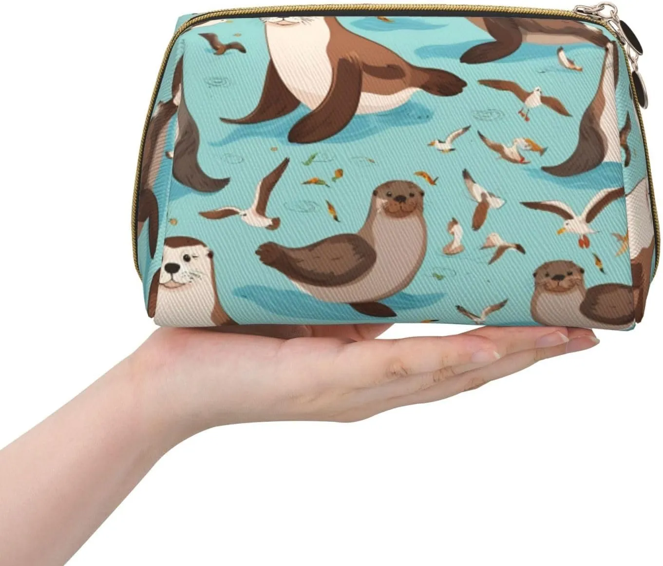 Otters Toiletry Pouch, Travel-Friendly Makeup Organizer For Makeup Brushes, Lipsticks