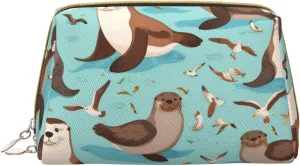 Otters Toiletry Pouch, Travel-Friendly Makeup Organizer For Makeup Brushes, Lipsticks