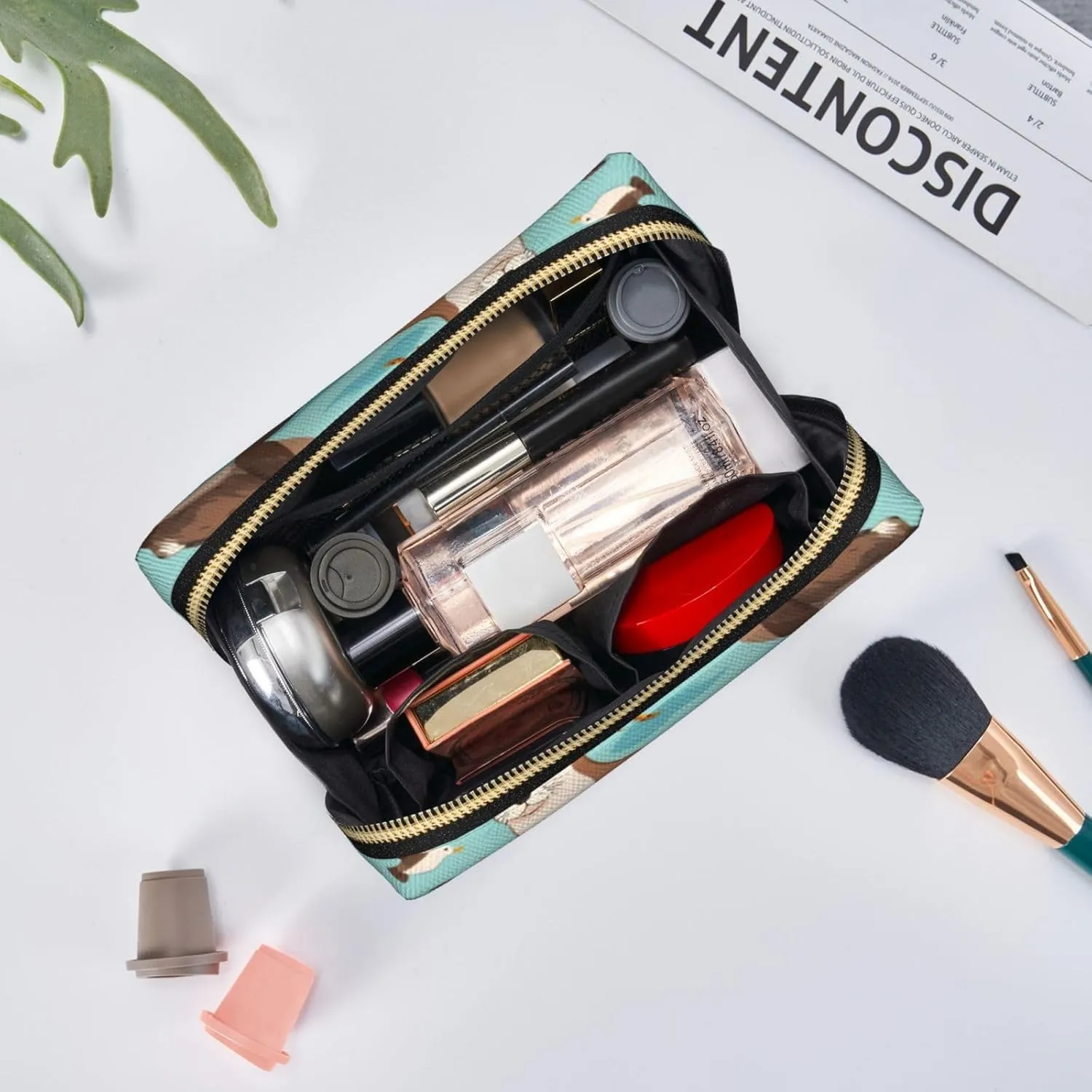 Otters Toiletry Pouch, Travel-Friendly Makeup Organizer For Makeup Brushes, Lipsticks
