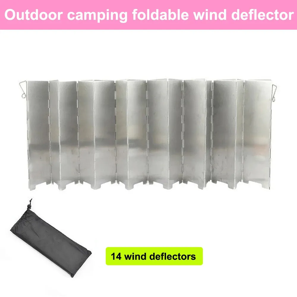 Outdoor camping wind deflector ultra light aluminum alloy foldable with pin stove head wind deflector portable wind deflector