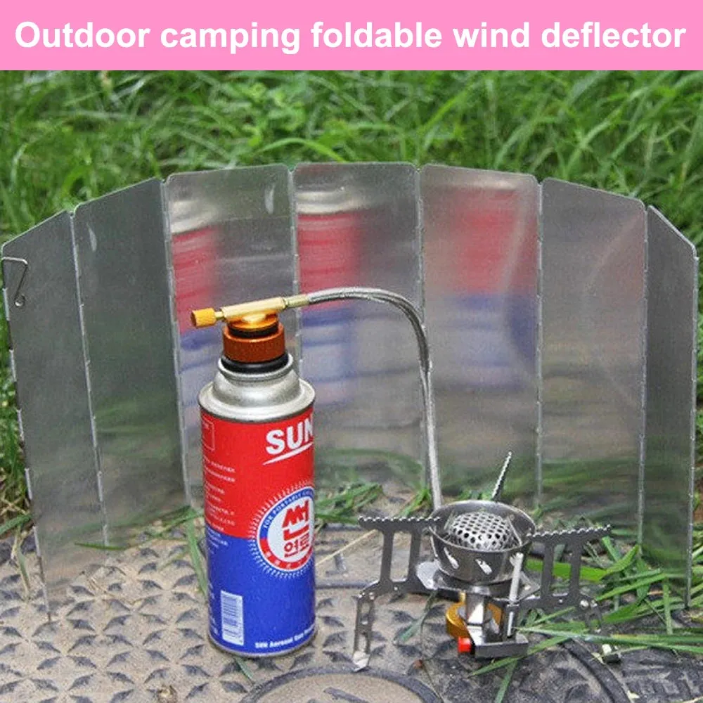 Outdoor camping wind deflector ultra light aluminum alloy foldable with pin stove head wind deflector portable wind deflector