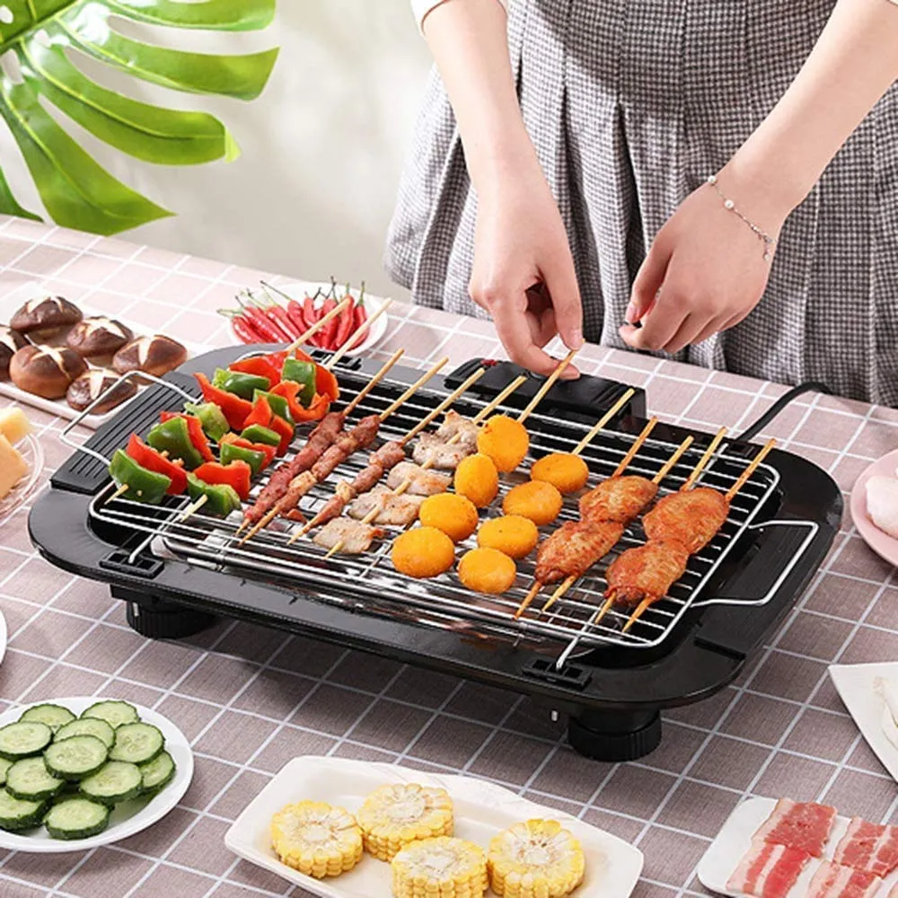 Outdoor Indoor for Removable Cooking Adjustable Drip Barbecue Grill Temperature, & 2000W with Huge savings EzBBQ: Electric Smokeless Tray Design Live chat support &