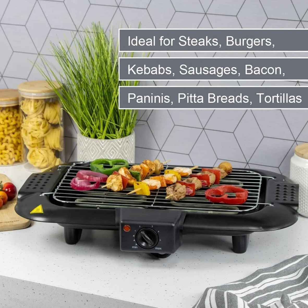 Outdoor Indoor for Removable Cooking Adjustable Drip Barbecue Grill Temperature, & 2000W with Huge savings EzBBQ: Electric Smokeless Tray Design Live chat support &