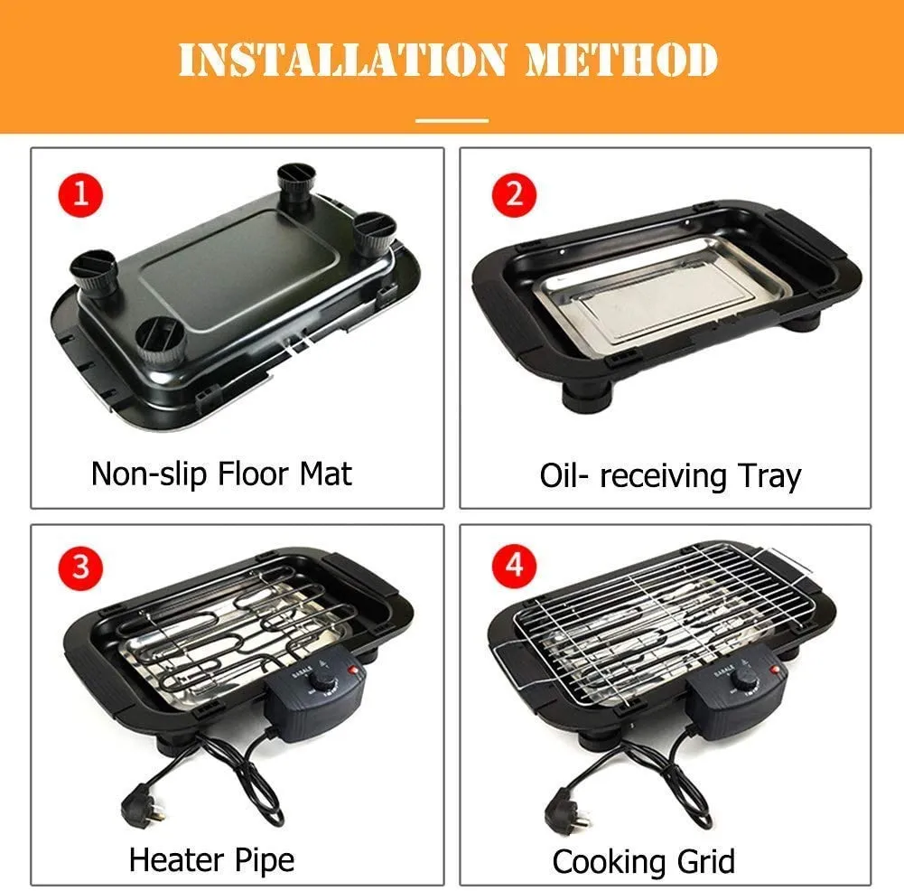 Outdoor Indoor for Removable Cooking Adjustable Drip Barbecue Grill Temperature, & 2000W with Huge savings EzBBQ: Electric Smokeless Tray Design Live chat support &