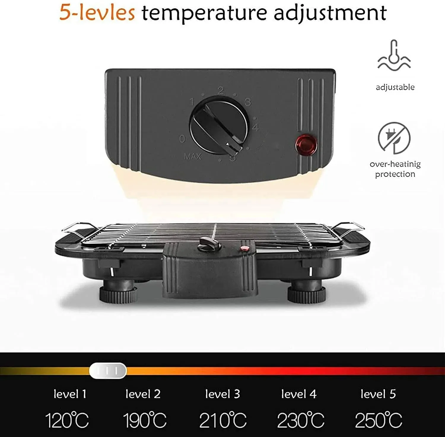 Outdoor Indoor for Removable Cooking Adjustable Drip Barbecue Grill Temperature, & 2000W with Huge savings EzBBQ: Electric Smokeless Tray Design Live chat support &