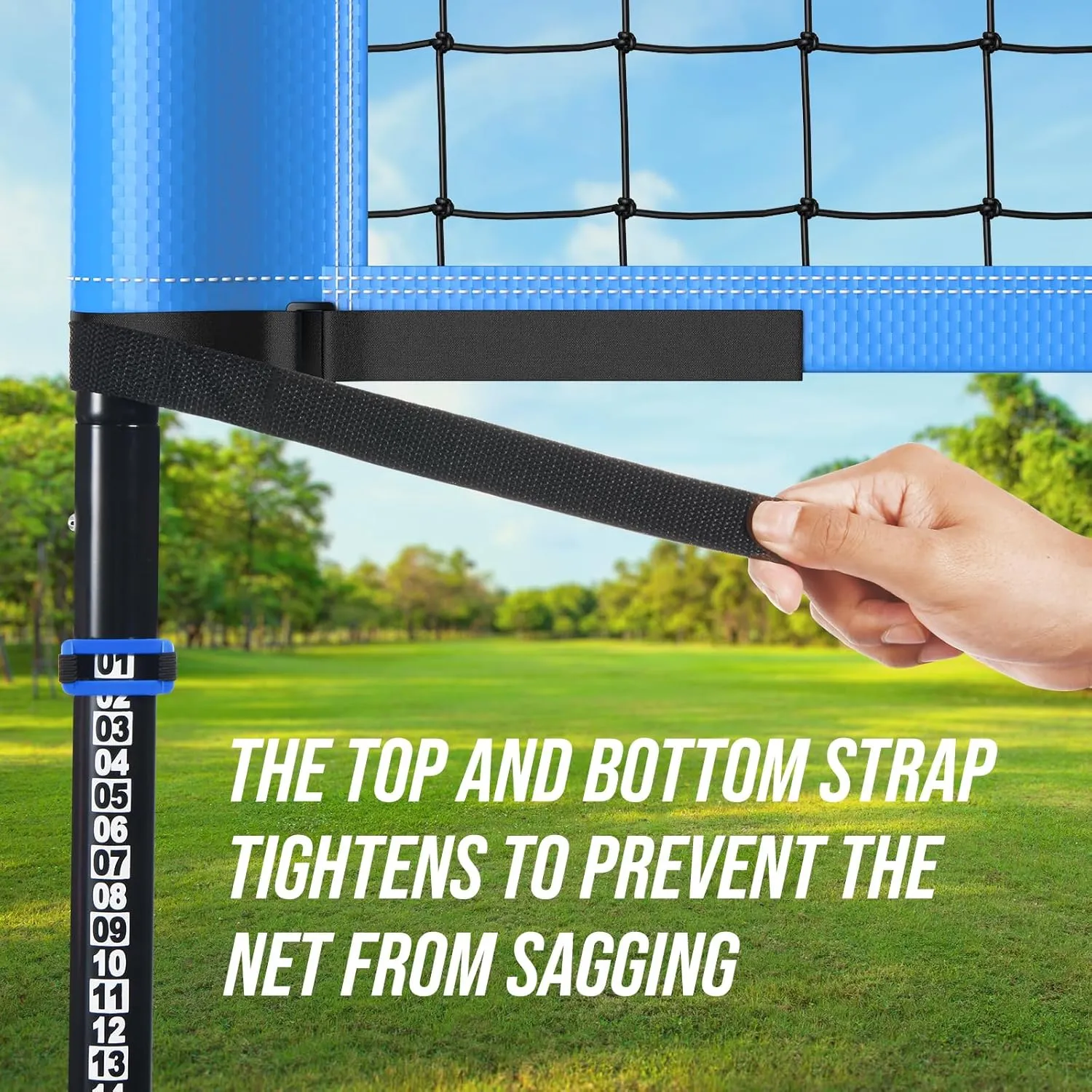 Outdoor Portable Volleyball Net Set System for Backyard - Quick & Easy Setup Adjustable Height Poles, PU Volleyball, Pump and Carrying Bag