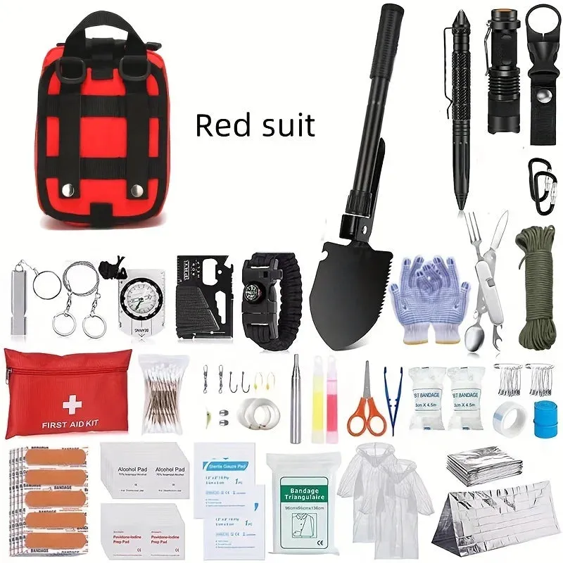 Outdoor Survival Tool Set - Multifunctional Camping and Travel Equipment, EDC Emergency Tactical Package