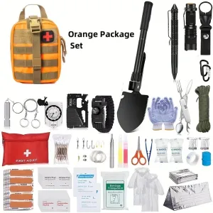 Outdoor Survival Tool Set - Multifunctional Camping and Travel Equipment, EDC Emergency Tactical Package