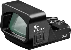 OWL 3 MOA Green Dot Sight, for Doctor/Viper Footprint Optics Ready Cut EDC Pistol, Shake Awake 1x24mm Full Size Open Reflex Scope, with Picatinny Rail M1913 Rifle Mount Adapter Plate