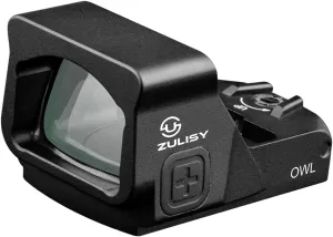 OWL Full Size Green Dot Open Reflex Sight 3 MOA, for Doctor Footprint Optics-Ready Cut Pistol, Shake Awake, 1x24mm Compact Scope, with Picatinny Rail M1913 Rifle Mount Plate