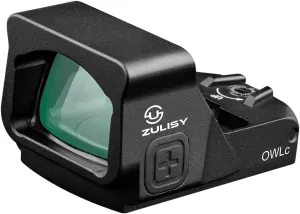 OWLc 3 MOA Green Dot & 56 MOA Circle Reticle Sight for Astigmatism, fit Doctor/Viper Footprint Full-Size Pistol Mount, Shake to Awake, 1x24mm Open Reflex Optic with Picatinny Rail Adapter Plate