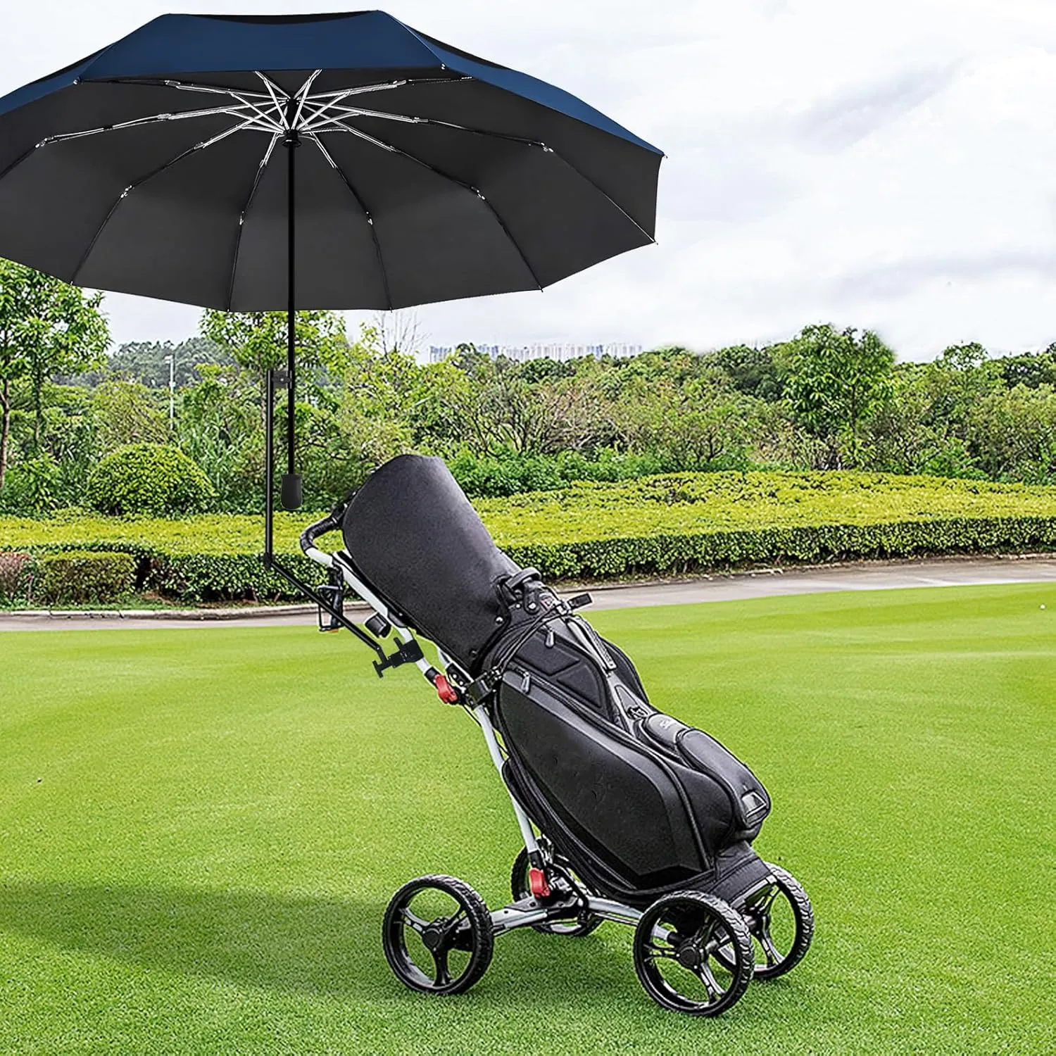 Patio Umbrellas UPF 50  360 ° Adjustable Shade Umbrella,Beach Umbrella with Universal Clamp,Beach Clamp on Umbrella,suitable for Patio,beach chairs,golf carts, wheelchairs,carts,bleachers,camping and fishing