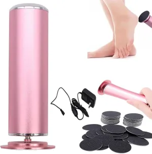 Pedifairy Electric Foot Callus Remover, Electric Foot Callus Remover, Adjustable Speed Callus Remover with 60 Sandpaper Discs for Foot removers. (Pink)