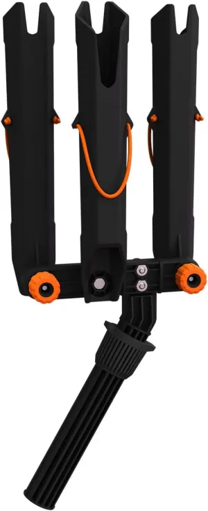 Pelican - Rocket Launcher Rod Holders - Adjustable 3 Rods Holder Fishing Poles - Universal Rod Holders, Black