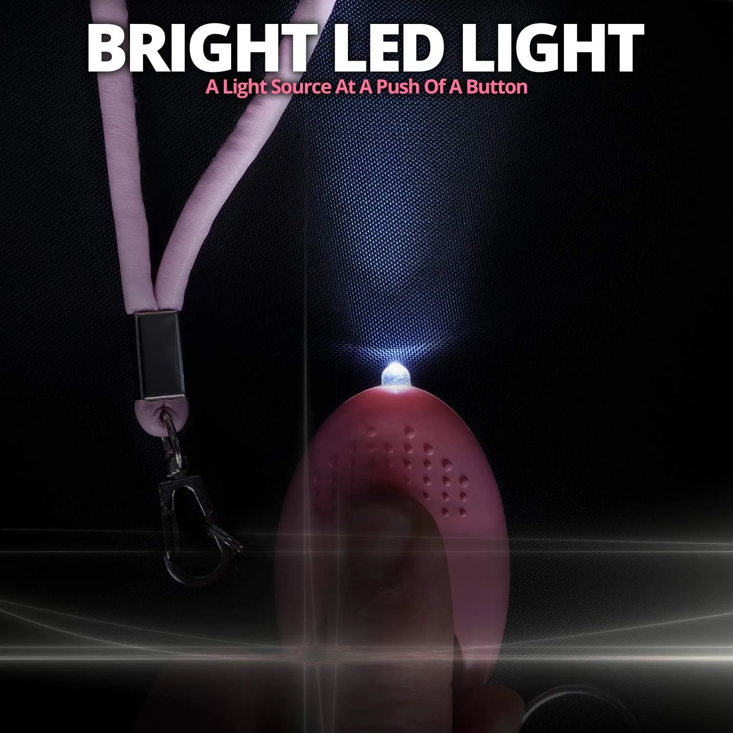 Pepper Spray Keychain Personal Alarm for Women - Police Strength OC Spray w/Safety Flip - Hear 600ft Away - Quick Release