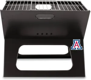 PICNIC TIME NCAA Arizona Wildcats X-Grill Portable Grill - Camping Grill - Small Charcoal Grill for Tailgating