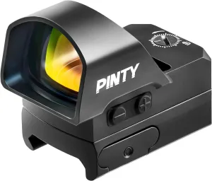 PINTY 2MOA Red Dot Sight, Shake Awake Micro Reflex Sight with 7 Brightness Levels, Compatible with Picatinny Rail Mount and RMR Footprint for Handguns Pistols, Waterproof & Shockproof