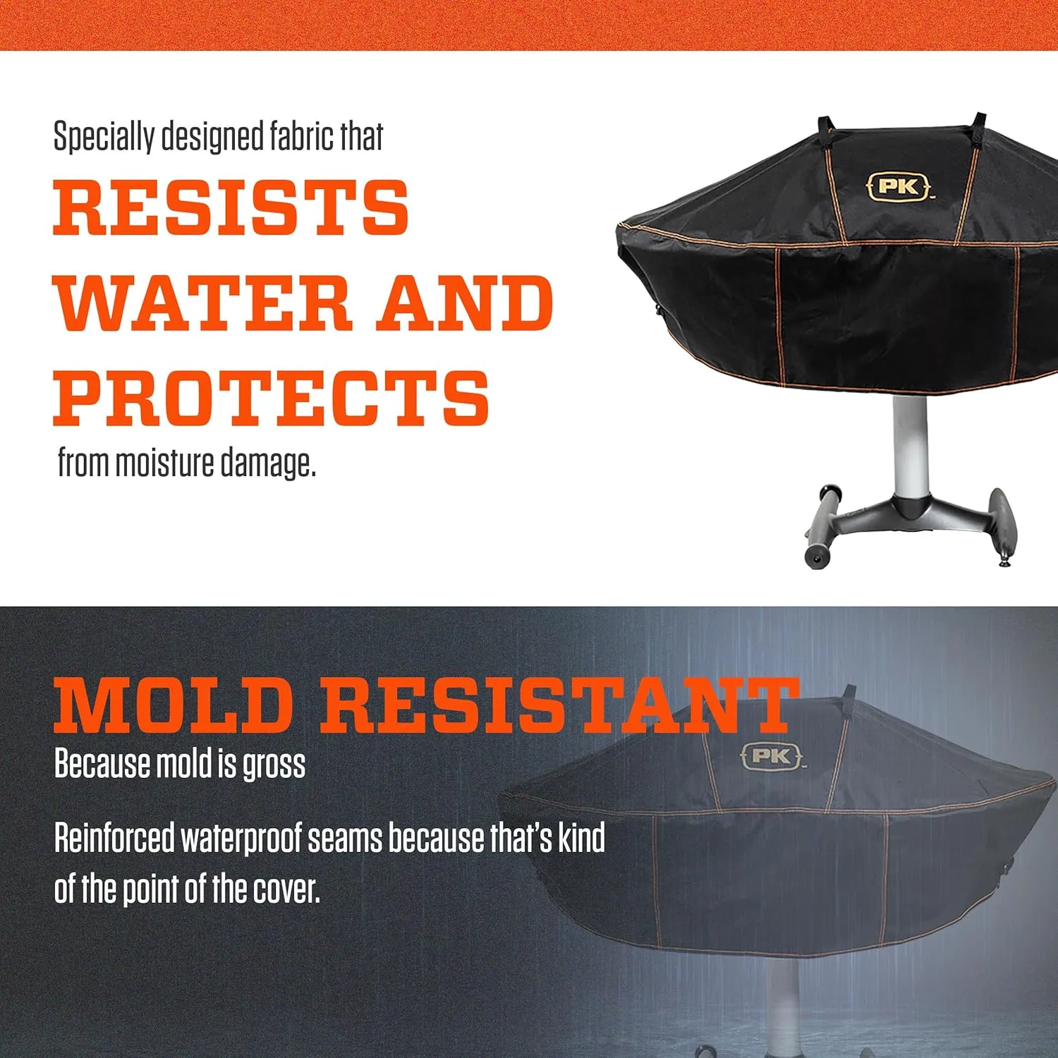 PK Grills PK360 Grill Cover for Outdoor Grill, Grill Accessories, Waterproof, Fits PK 360 Grill and Smoker, Black