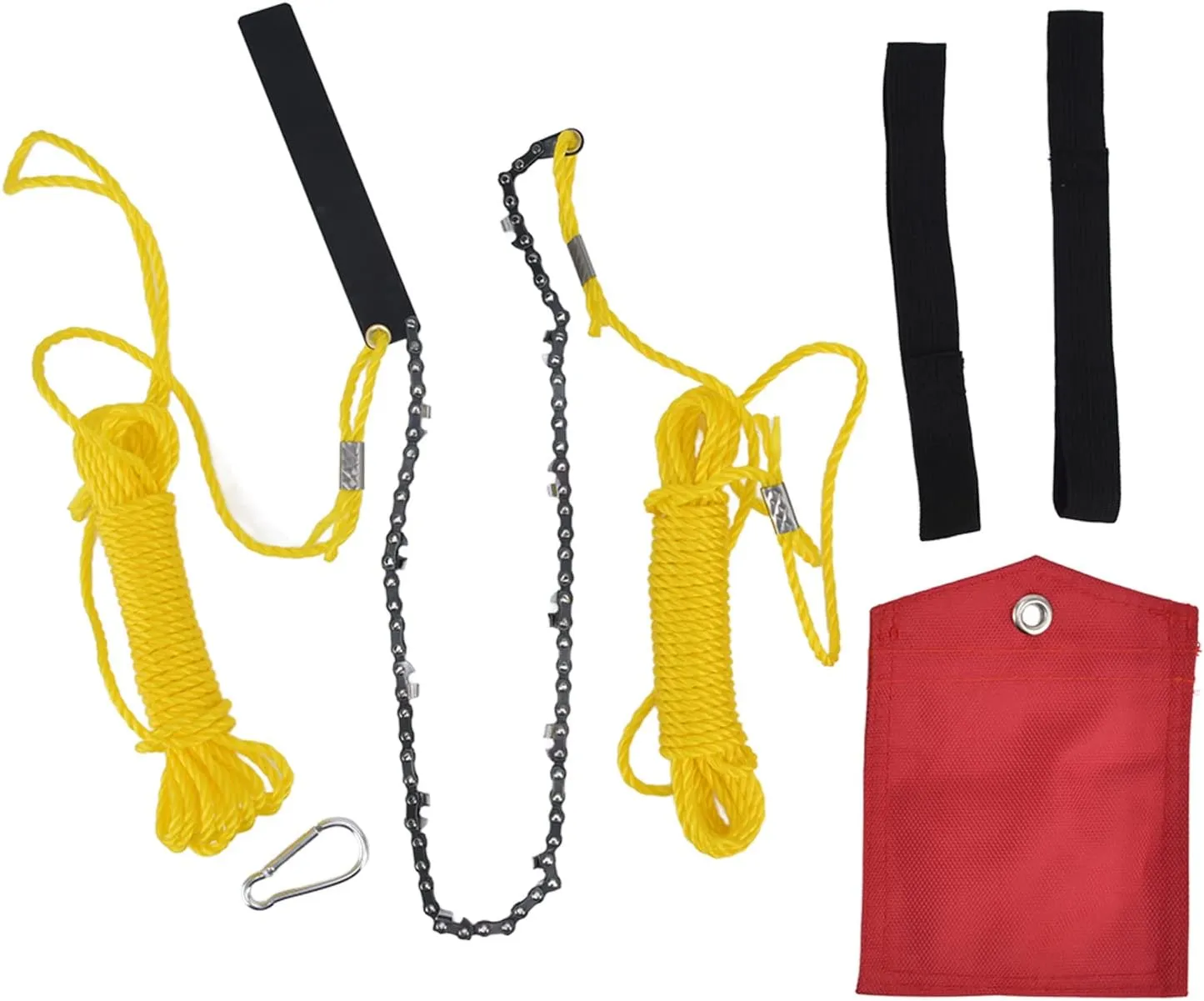 Pocket Chainsaw, 24 Inches 34 Sections 11 Knives Portable Folding Chainsaw, Rope Saw Tree Saw High Limb Pocket Chainsaw for Campting, Cutting Trees, Survival Gear, Hunting, Pruning
