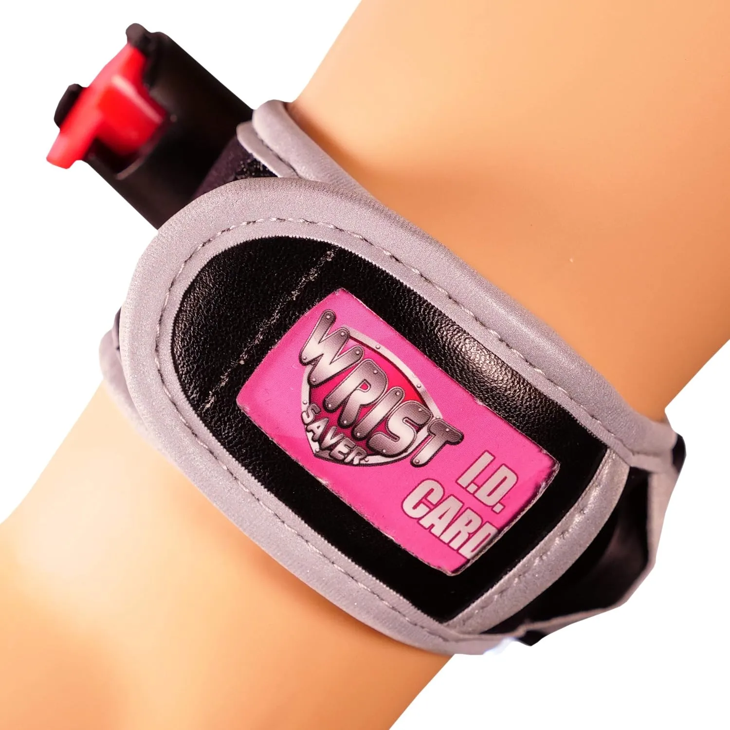 Police Strength OC Pepper Spray for Running, Lightweight Compact Self Defense Wristband Ideal for Women Runners, Joggers & Walkers w/ID Card, LED Light & Reflective Edging