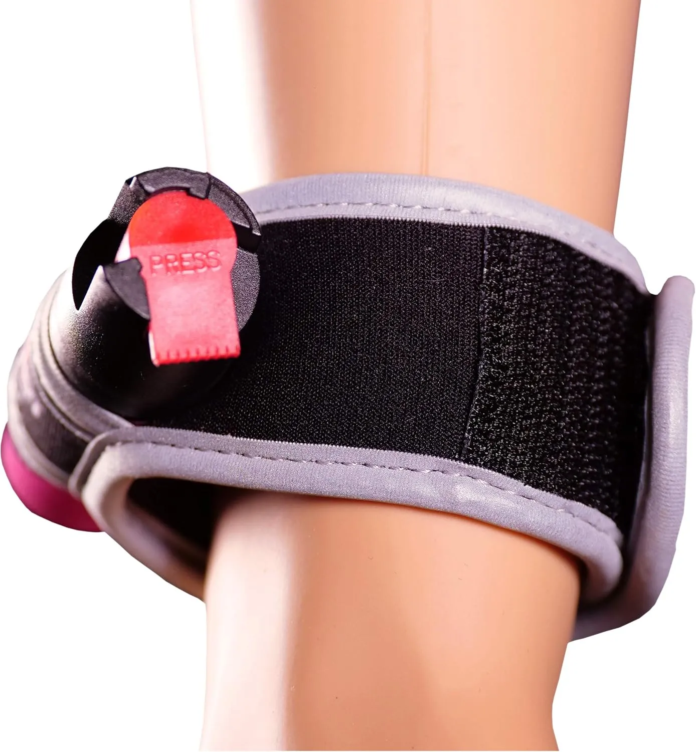 Police Strength OC Pepper Spray for Running, Lightweight Compact Self Defense Wristband Ideal for Women Runners, Joggers & Walkers w/ID Card, LED Light & Reflective Edging