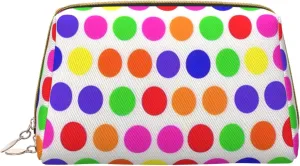 Polka Dot Toiletry Pouch, Travel-Friendly Makeup Organizer For Makeup Brushes, Lipsticks