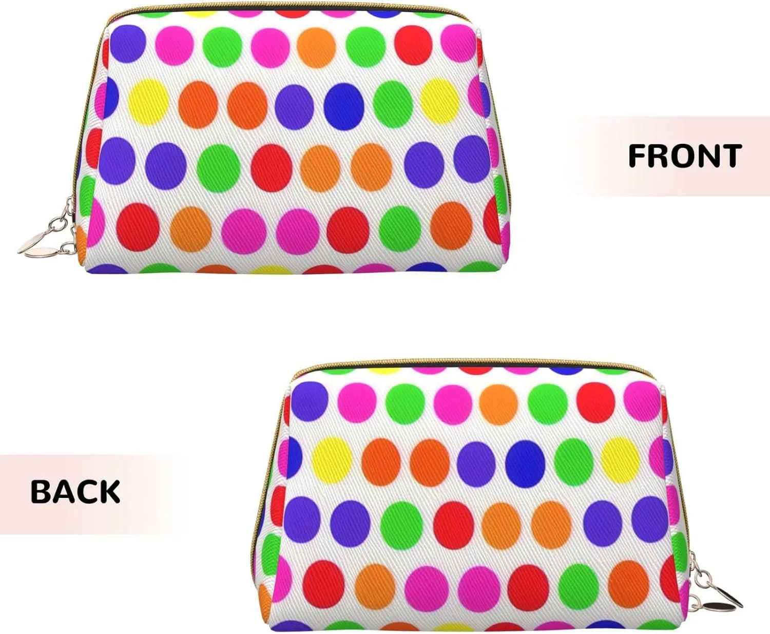 Polka Dot Toiletry Pouch, Travel-Friendly Makeup Organizer For Makeup Brushes, Lipsticks