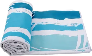 POPETPOP Printed Beach Towel Quick Dry Absorbent Multi Use Towel for Beach Pool Gym Eye Catching Striped Leaf Design Lightweight and Versatile Travel Accessory