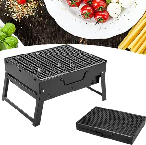 Portable BBQ Grill, Folding Charcoal Barbecue Rack, Smoker for Outdoor, Travel, Picnic, Camping, Garden Summer Party, Perfect 1-6 Perso