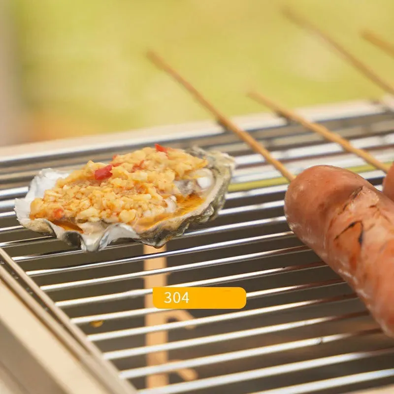 Portable BBQ Grill with Stainless Steel Bracket