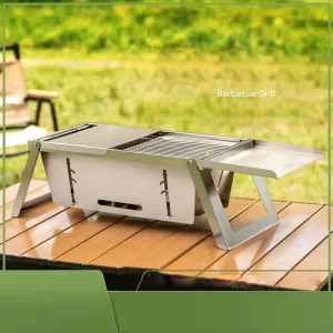 Portable BBQ Grill with Stainless Steel Bracket
