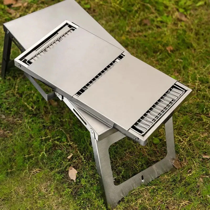 Portable BBQ Grill with Stainless Steel Bracket