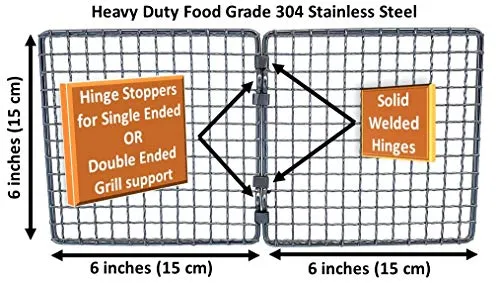 Portable Bushcraft Stainless BBQ Cooking Grill Grate for Camping