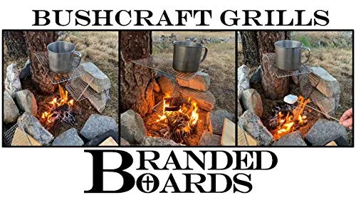 Portable Bushcraft Stainless BBQ Cooking Grill Grate for Camping