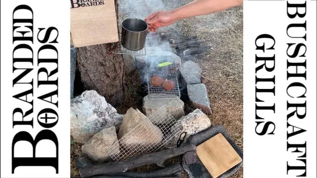 Portable Bushcraft Stainless BBQ Cooking Grill Grate for Camping