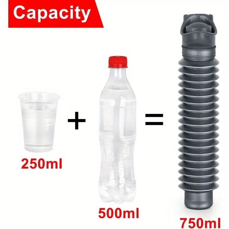 Portable Emergency Urinal (2-Pack) – 750ml, Leak-Proof, Reusable & Compact