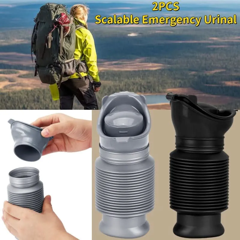 Portable Emergency Urinal (2-Pack) – 750ml, Leak-Proof, Reusable & Compact