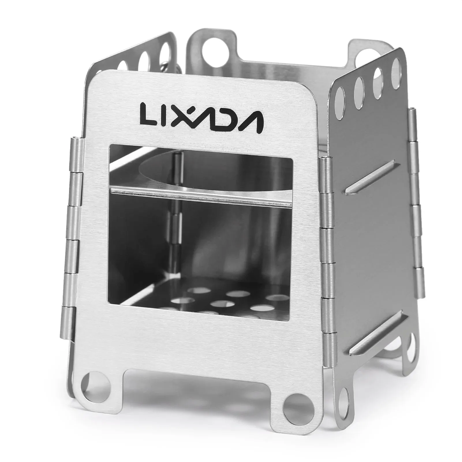 Portable Folding Stainless Steel Wood Stove for Camping and Cooking