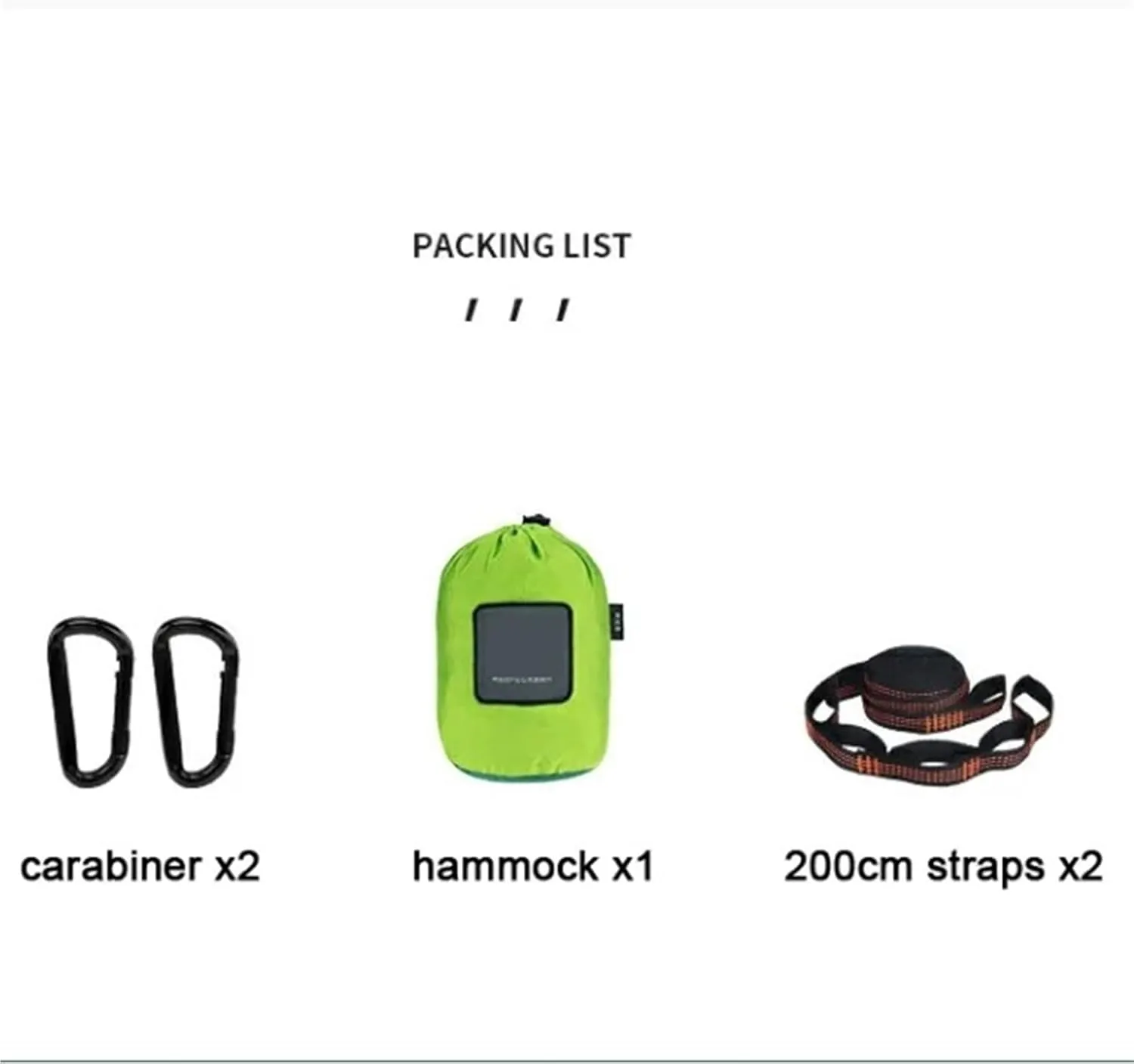 Portable Nylon Parachute Fabric Hammock - Single & Double Size for Outdoor Camping & Hiking(Green Combination,Large)