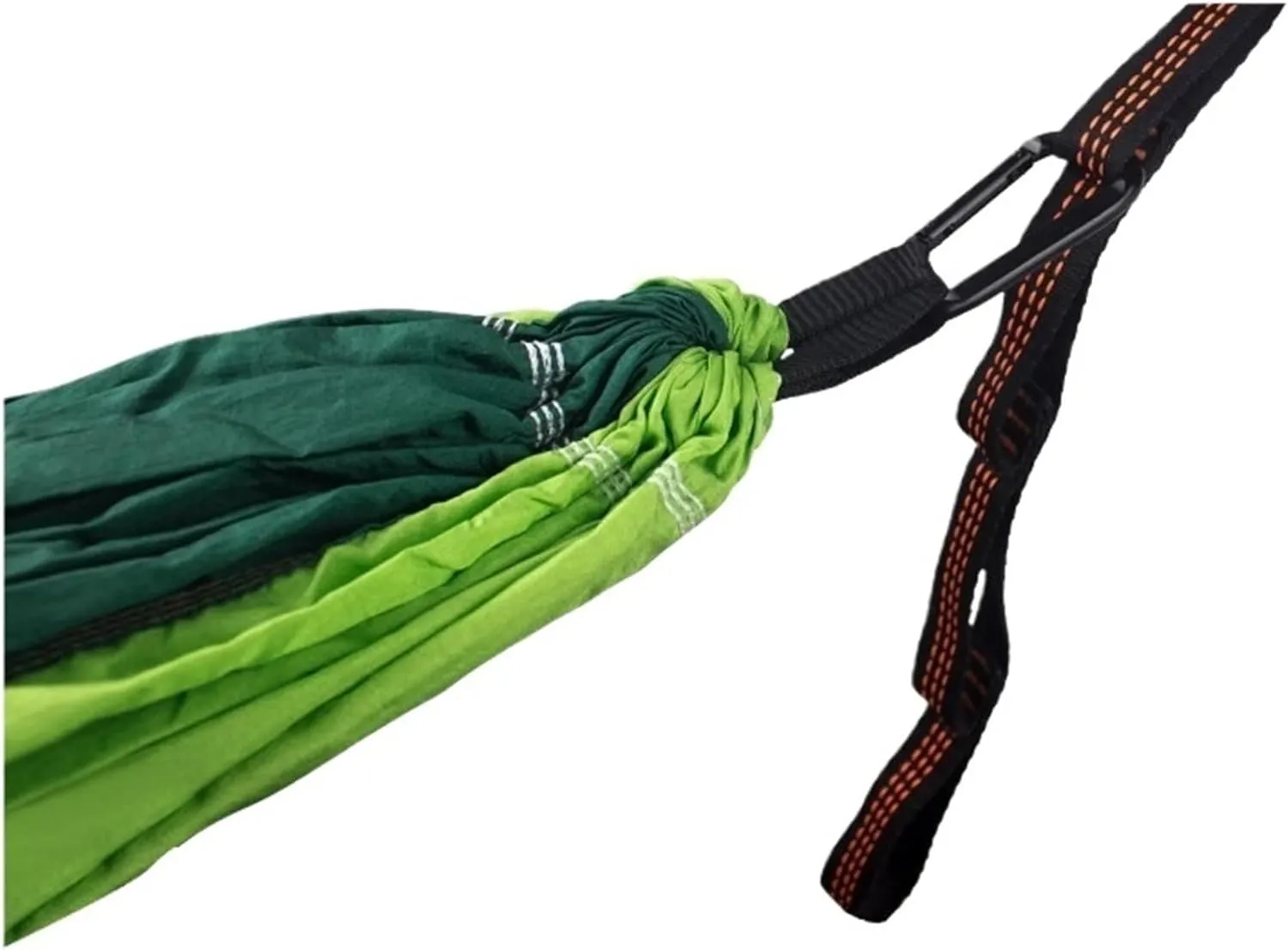 Portable Nylon Parachute Fabric Hammock - Single & Double Size for Outdoor Camping & Hiking(Green Combination,Large)