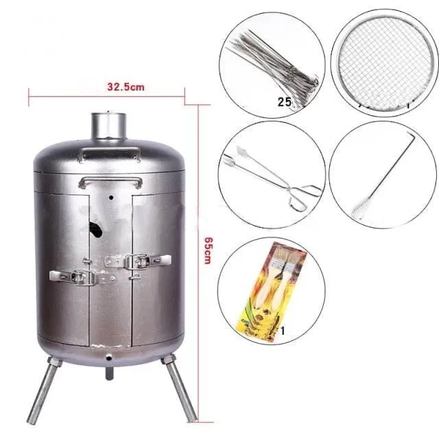 Portable Smokeless Camping Grill - Outdoor Cooking Solution