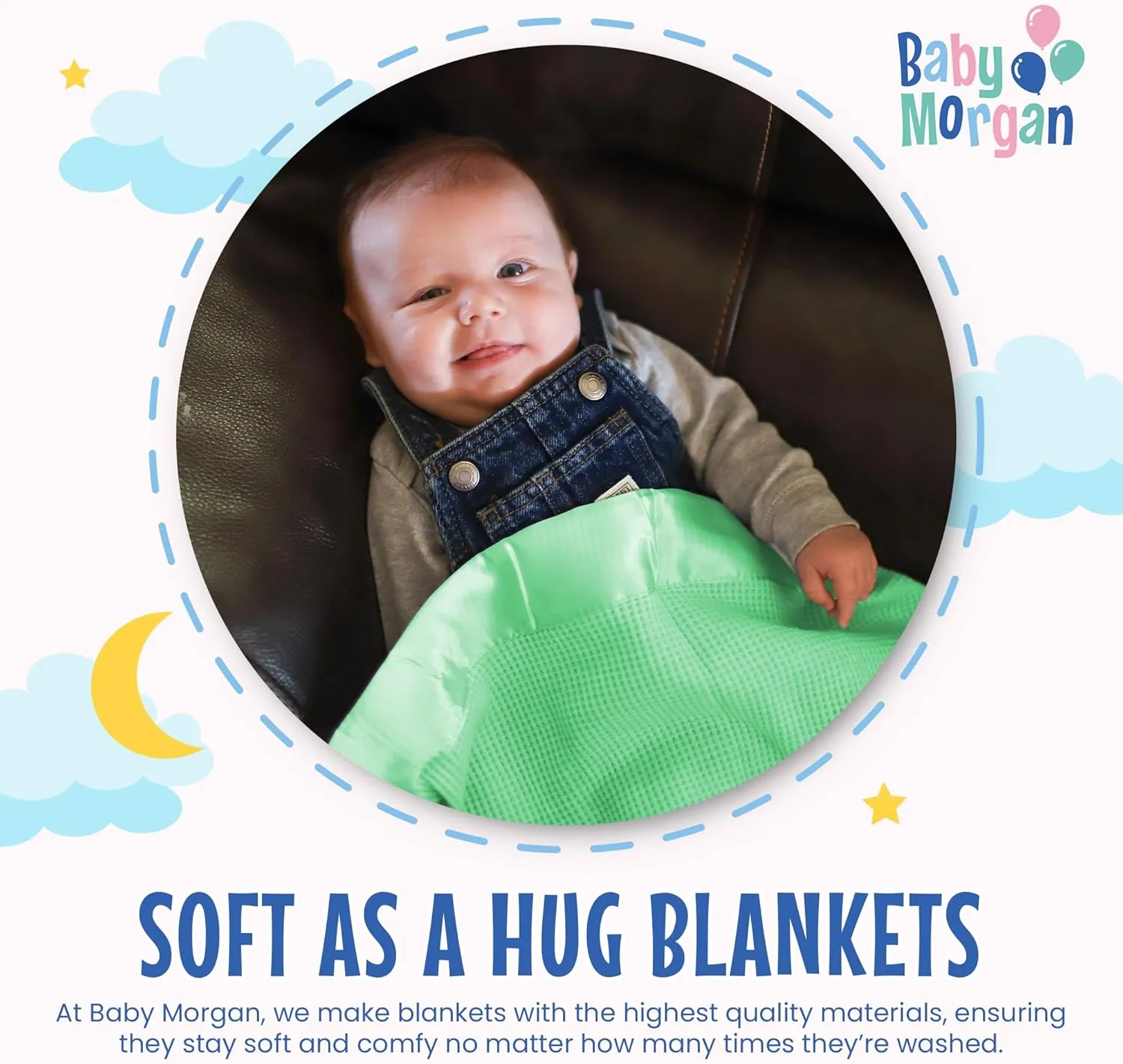 Premium Thermal Waffle Baby Blanket - Small Blanket for Newborns & Infants - Soft Mini Comfort Blankie - Ideal for Strollers, Travel and Cuddling - Mint, Nylon Trim (18" x 20")