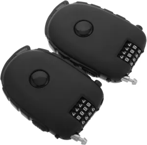 PRETYZOOM 2Pcs Portable Stretchable Steel Cable Lock Flexible Security Lock for Bicycles and Luggage All Weather Performance Rapid Unlock Feature Compact Design