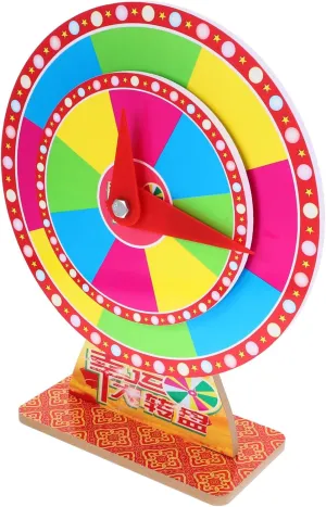 Prize Wheel Compact Raffle Game Turntable Base for Parties Classroom Activities and Event Supplies Design for Exciting Game