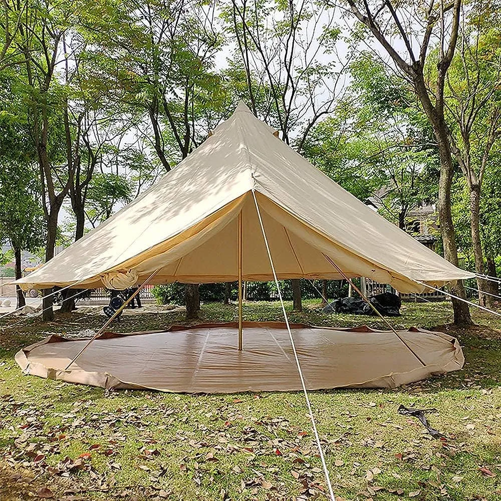 Pyramid Tent Tipi Indian Tent with Sun Shelter 3-4 People Family Tent Outdoor Camping Cotton Tent Luxury Yurt Tent for Mountaineering Hiking Camping