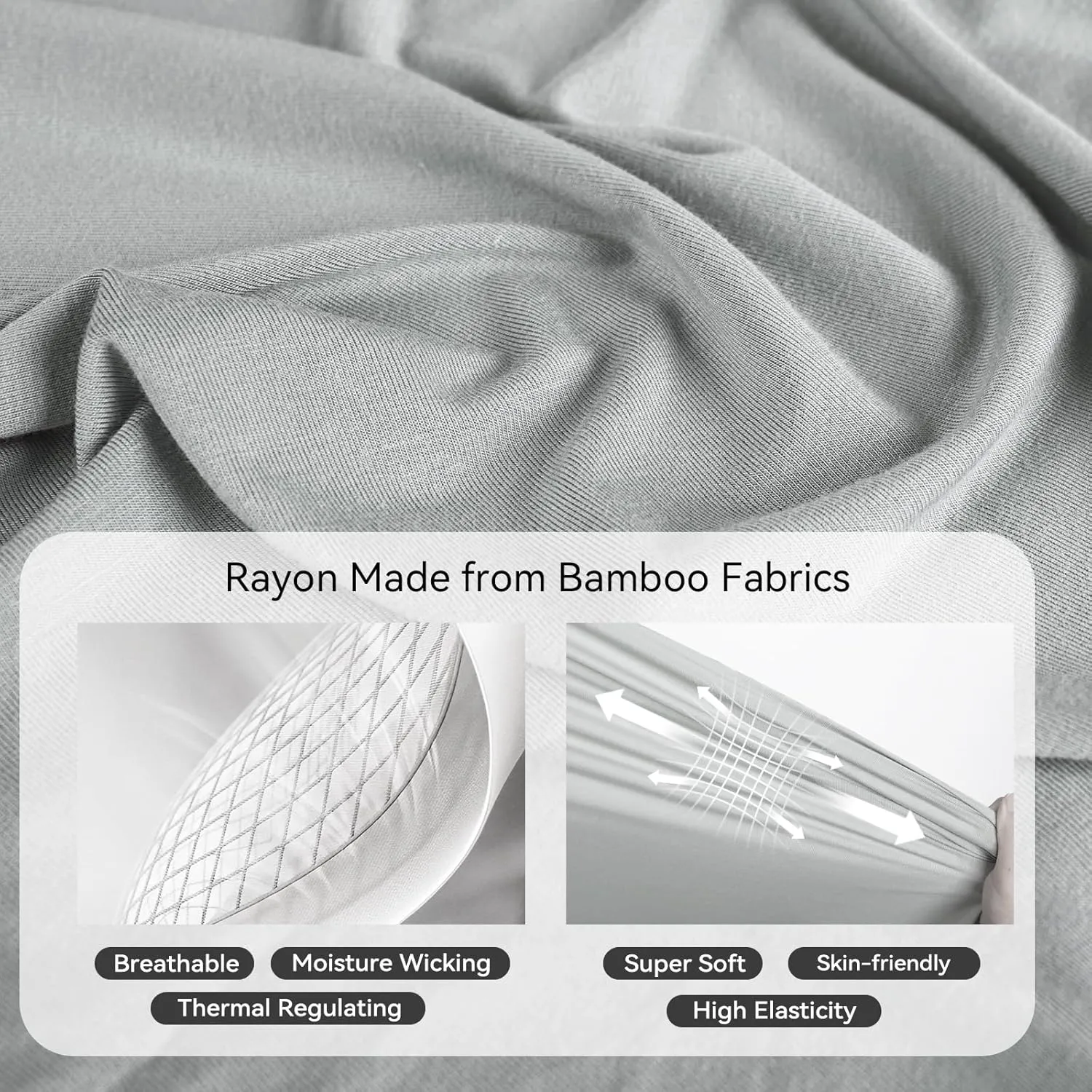 Rayon Made From Bamboo Sleep Sack 12-24 Months 1.0 Tog Ultra Soft Toddler Sleep Sack 1t-2t with Feet 2-Way Zipper Unisex Baby Sleeping Bag with Legs Baby Wearable Blanket (2 Pack)-Blue & Gray