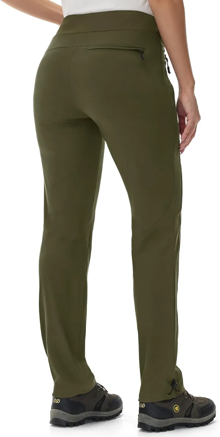 Rdruko Women's Hiking Pants Quick Dry Lightweight Water Resistant Outdoor Pants Athletic Joggers with Zipper Pockets