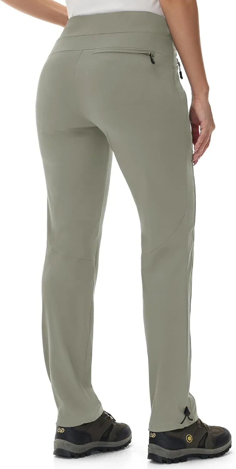Rdruko Women's Hiking Pants Quick Dry Lightweight Water Resistant Outdoor Pants Athletic Joggers with Zipper Pockets